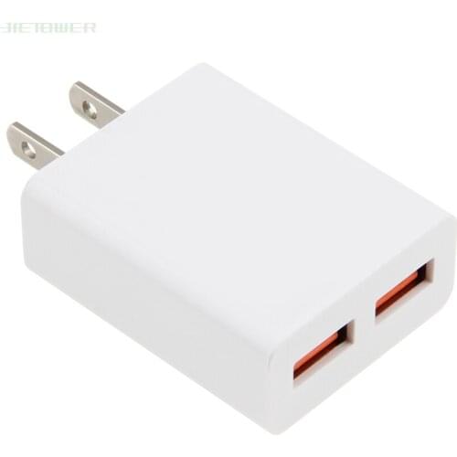 US Plug Dual Port 5V 2.1A USB Charger for Samsung iPhone LG Xiaomi Huawei Sony Portable Moblie Phone Charger 50pcs/lot