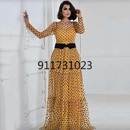 Robe Africaine Polka Dot Mesh Dresses For Women Plus Size Party Gowns Ladies Ankara Dashiki Clothing 2021 Summer Fashion 182