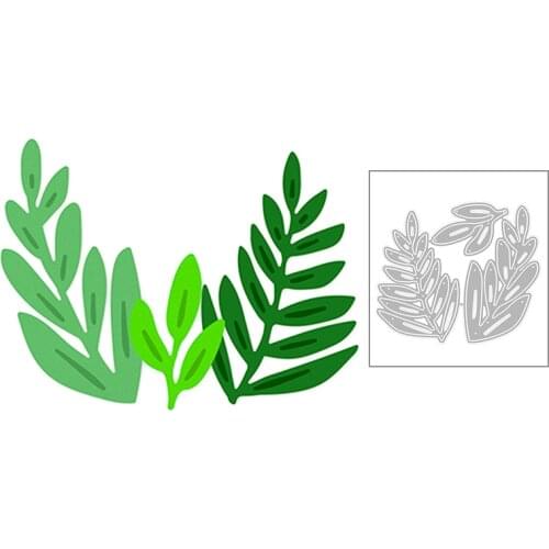2020 New Spring Plant Green Leaf and Leaves Embossing Metal Cutting Dies For Making Greeting Card Paper Scrapbooking No Stamps