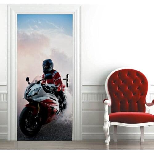 3D creative motorcycle door stickers wall stickers self-adhesive waterproof removable
