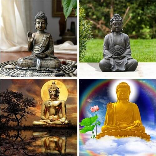 DIY Craft 5D Diamond Painting Full Round Square Resin Mosaic Embroidery Cross Stitch Kits Wall Decor Gift Meditation Buddha