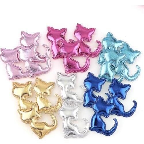 10Pcs 6Colors PU Patches Padded Felt Heart Crown Star Shape Fabric Garment Appliques For Decoration DIY Hair Accessories