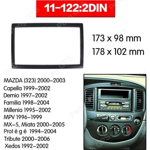2 din Car Radio stereo kit For MAZDA (323) (626) Familia MPV MPV installation facia Frame Bezel Panel Adaptor Facia Dash CD