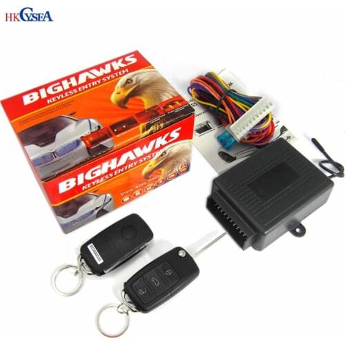 HKCYSEA Car Remote Control Central Kit Door Locking Keyless Entry System Alarm Vehicle Entry System With 2pcs Remotes M602-8239