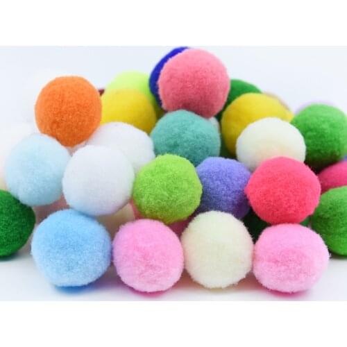 Big Pompom Fluffy Soft Pompoms Soft Pom Poms Balls 25mm Plush Pompon For Kids Toys Wedding Party Decor DIY Craft Supplies 150pcs