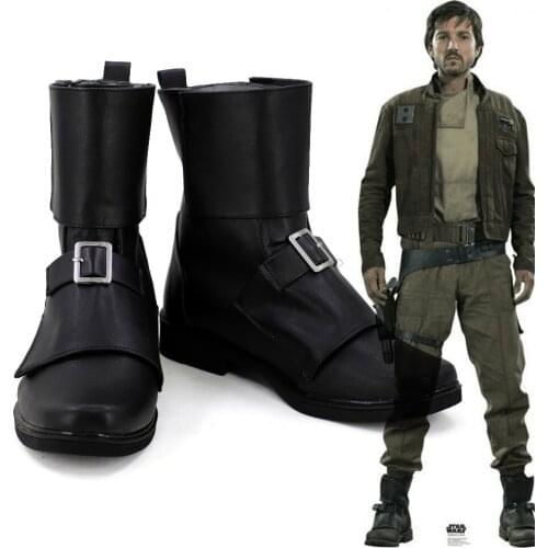 Rogue One: A Star Cosplay Wa Story Cosplay Boots Cassian Andor Shoes Custom Made PU Leather Shoes European Size