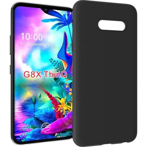 Black matte Non-Slip Skid-proof Soft TPU Transparent Silicone Clear Case Cover for LG G8X ThinQ/LG V50S
