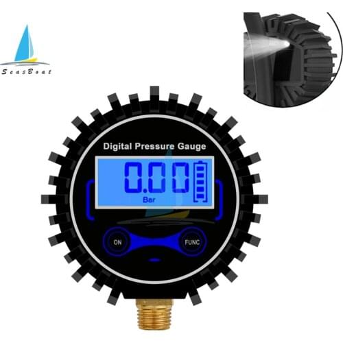 Digital Tire Pressure Gauge Car Truck Auto Motorcycle Tyre Air PSI Meter Pressure Monitor 0-200PSI 1/4" NPT