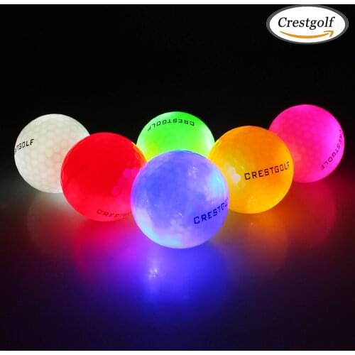 CRESTGOLF Waterproof Led Golf Balls 4 pcs/pack for Night Training High Hardness Material for Golf Practice Balls 2021 The Newest