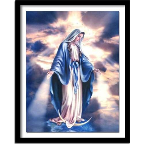 DIY Diamond Painting Virgin Mary Wall Decor Full Square Rhinestone Pasted Diamond Embroidery Religion Pattern Gift