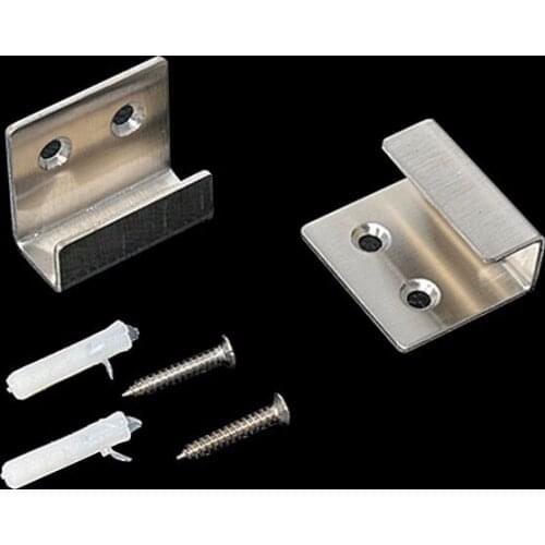 Brand New 20PCS Stainless Steel Ceramic Tile Display Wall Hooks Sample Glass Advertising Display Board Wall Holder Brackets