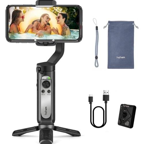 Hohem iSteady X2 Smartphone 3-Axis Gimbal with Remote Control Foldable Handheld Phone Stabilizer for iPhone/Samsung/Huawei