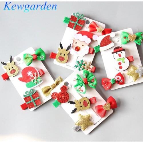 Kewgarden Christmas gift girl hairpin haircord headdress 15pcs