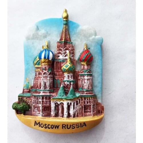 Fridge magnet Russia Moscow souvenir cathedral stereo resion decoration magnet colorful sticker kids like paste art crafts