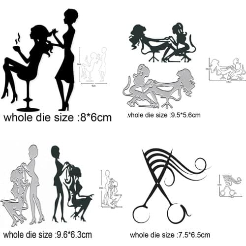 Little girl pushing a shopping metal cutting mold scrapbook embossed paper card photo album craft paper cutting 2021 new