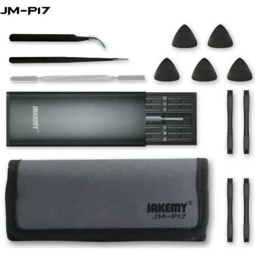 JAKEMY 37-in-1 JM-P17 DIY Tool Set with Oxford Bag JM-8168 Precision Magnetic Screwdriver Set Tweezers and Spudgers