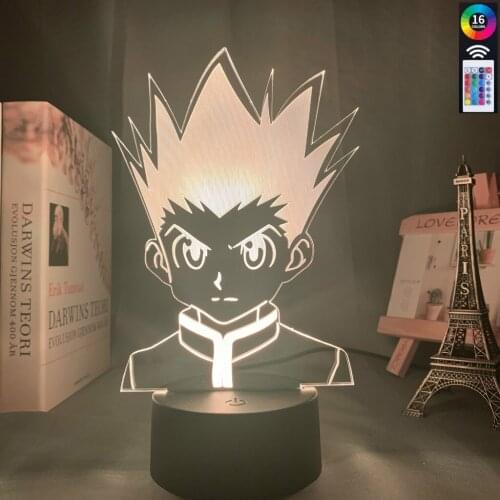 3d Night Lamp Anime Hunter X Hunter for Kids Child Bedroom Decor Nightlight Dropshipping Manga Gift Night Light Anime Neon Sign