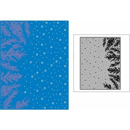 New Snowflake Leaves Background Plate 2021 Metal Cutting Dies for DIY Scrapbooking and Card Making Embossing Craft No Stamps