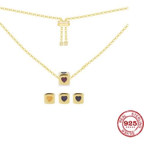 New 925 silver fashion charm alphanumeric symbol dice mass luxury custom Necklace Monegasque women jewelry gift