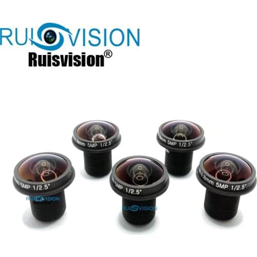 M12 1/2.5" 1.8mm Lens CCTV Camera Lens HD 5MP Pixel Fisheye Lens For 2MP 3MP 4MP 5MP Analog AHD IPC Camera 5PCS/10pcs optional