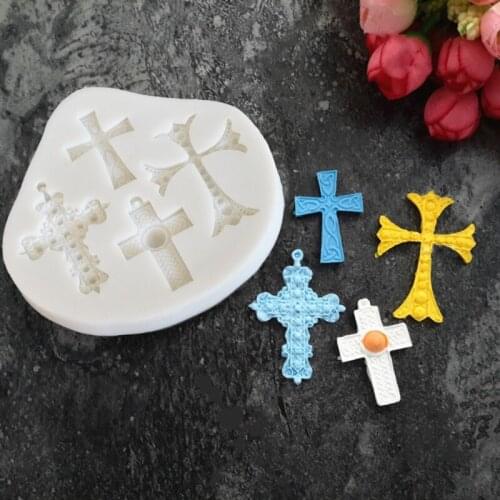 Soap Making Supplies Cake Decorating Tools Silicone Mold Exquisite Cross Household Candle Molds Candle Resin Crafts