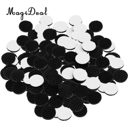 100pcs Furniture Protector Anti-Skid Self Adhesive Gridding Rubber Pad Black