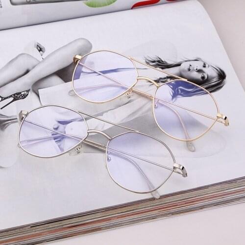 Transparent Glasses Frame Women Brand Metal Eyeglasses Men Clear Optical Prescription Eyewear Spectacle 9-BLS3425
