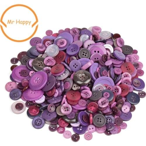 MR HAPPY Colorful 50g Resin Button Mix Size Decorative Sewing Craft Scrapbook Card Making DIY Sewing Decorative