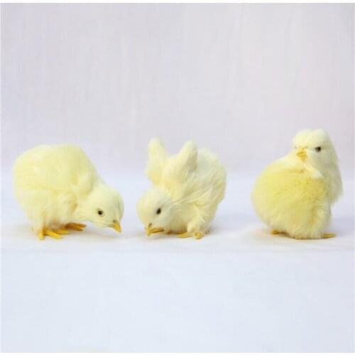 Realistic Furry Animal Doll Lovely Simulation Plush Chick Toy Children Cognition Chicken Model Kids Christmas Easter Gifts
