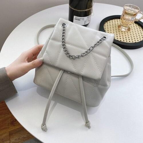 Backpack 2021 new fashion temperament soft leather small fragrance simple one shoulder portable backpack