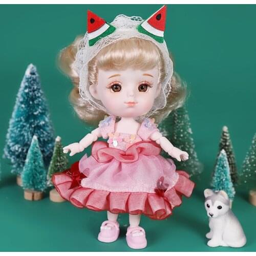 Dream Fairy 1/12 BJD Doll DODO Series 14cm Ball Jointed Doll with Outfits Shoes Cute Makeup OB11 DIY Doll Gifts for Girls