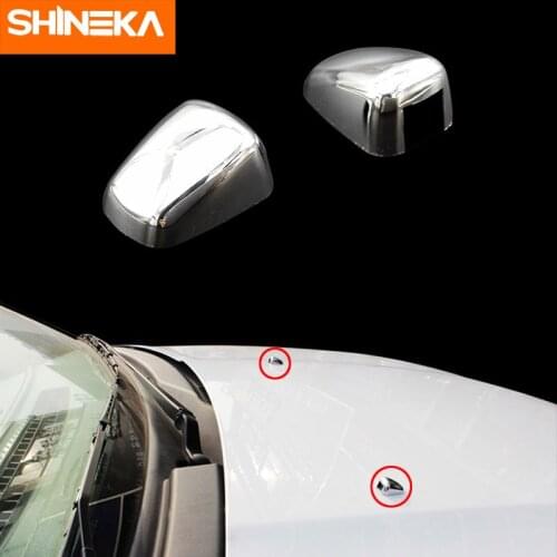SHINEKA Chromium Styling For Jeep Grand Cherokee 2011-2016 ABS Washer Wiper Spray Nozzle Cover For Grand Cherokee Accessories