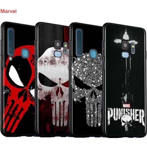 Silicone Cover Marvel Punisher Skull For Samsung Galaxy A9 A8 A7 A6 A6S A8S Plus A5 A3 A02 Star 2018 2017 Phone Case