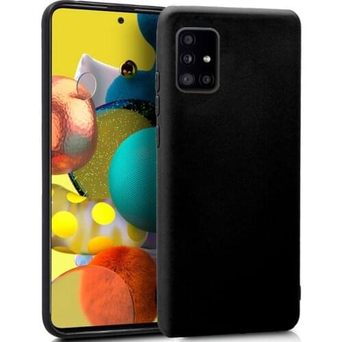 Compatible silicone case for Samsung A516 Galaxy A51 5G, black, soft Gel, TPU, light rubber