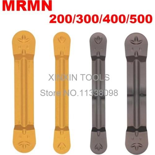 10PCS MRMN200/MRMN300/MRMN400/MRMN500 Double Circular Arc Yellow Carbide inserts cnc grooving cutting insert for Grooving Holder