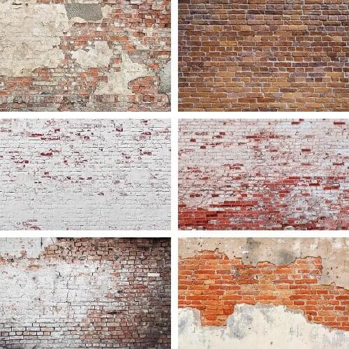 Avezano Old Shabby Broken Brick Wall Photography Background Dirty Wall Baby Birthday Portrait Backdrop Photocall Photo Studio