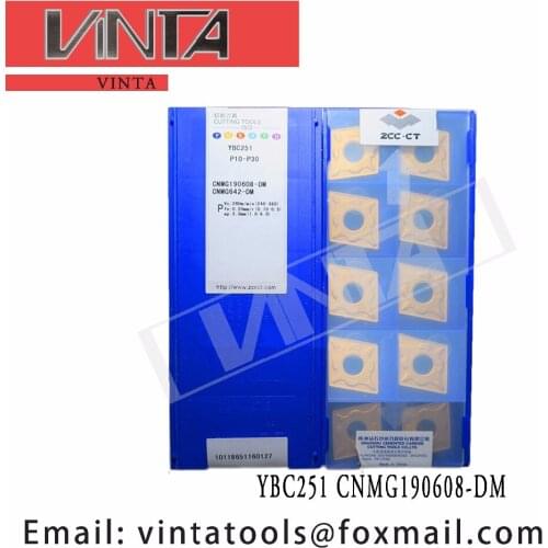 High quality 10pcs/lots YBC251 YBC152 YBC252 YBM251 CNMG190608-DM cnc carbide turning insets cutting blade tools