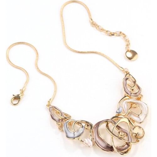 High Quality Elegant Exaggerated Exquisite Necklace Irregularity Hollow Out Circle Choker Necklaces 2020 Luxury Crystal Jewelry