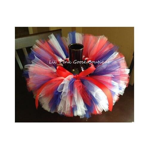 Colorful Baby Girls Tutu Skirts Infant Toddler Tulle Pettiskirt with Red Ribbon Bow and Flower Hairbow Kids Birthday Party Skirt