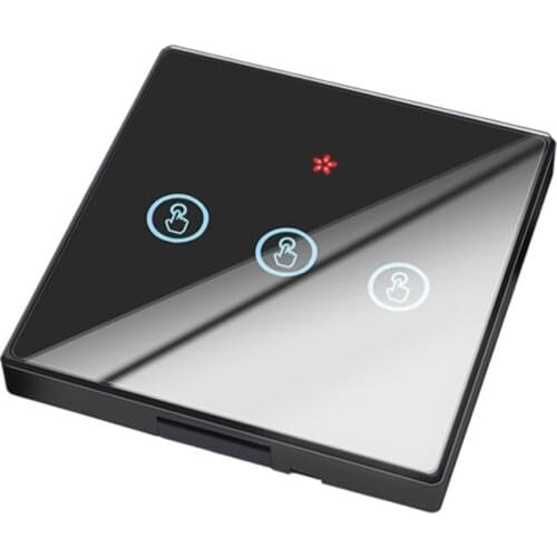 433MHZ Wiring-free Tempered Touch Wireless Switch Free Sticker + Hidden Switch Controller Module Set Home Smart Touch Switch