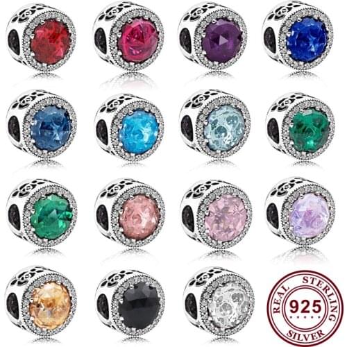 Original 925 Sterling Silver Bead Rose Hollowed Out Cats Eye Beads Fit Pandora Women Bracelet & Necklace Diy Jewelry