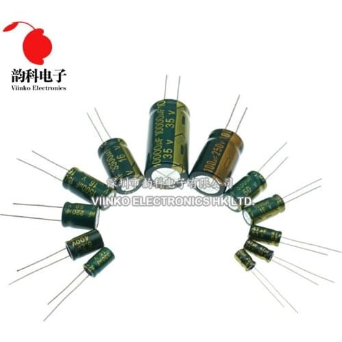 10V 16V 25V 35V 50V 250V Low ESR high frequency aluminum capacitor 100UF 220UF 330UF 470UF 680UF 1000UF 1500UF 2200UF 4700UF