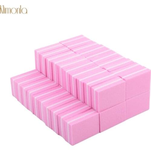 200pcs/lot Mini Pink Nail File Sponge Sanding Buffing Blocks Nail Art Buffer Files Pedicure Manicure Care Beauty Tools