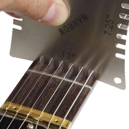 4Pcs/Set Guitar Notched Radius Gauges Measuring Neck/Fret Strings Toothed Radian Dropshipping