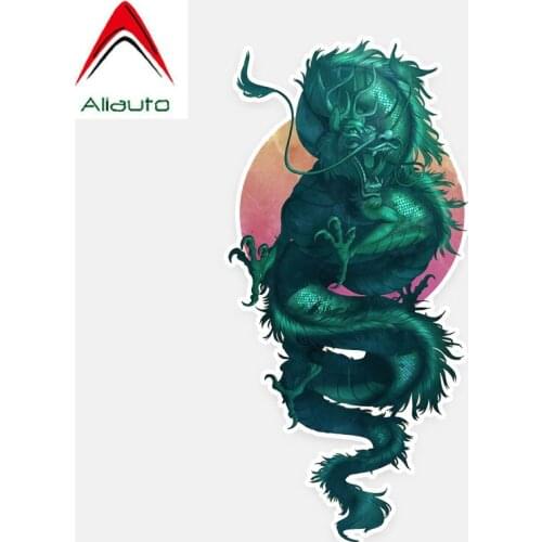 Aliauto Personality Green Dragon Patterns PVC Animal Car Sticker Waterproof Reflective Decal for Motorcycle Honda,17cm*8cm