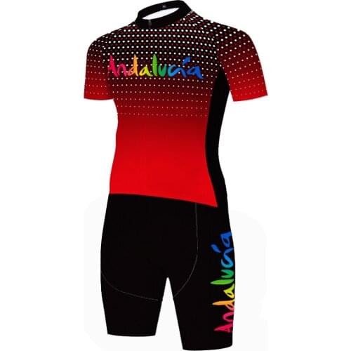 Andalucia Laser Cut One piece skinsuit Tricota Ropa Para Completo Estivo Maillot Ciclismo Hombre Conjunto Ciclismo Masculino