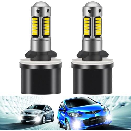 2Pcs Car Fog Lamp 880 881Led H1H3 LED PSX24W Bulb 4014 30SMD 6000K White Auto Driving Running Light Super bright DRL 12V