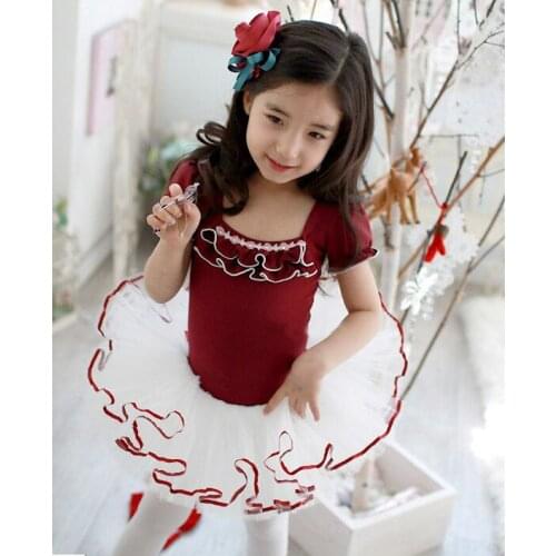 South Korea blueness Girls ballet skirt,3-8 years kid dress,Baby BODYSUITS exercises skirt (Present rose hair accessories/clip)