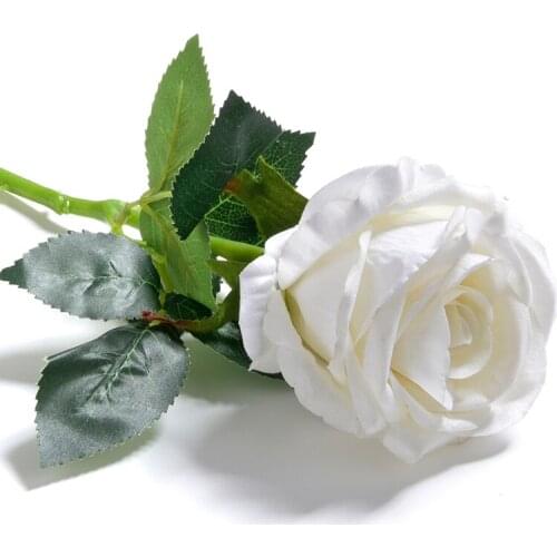 10pcs Artificial Flowers Bouquet Curled Rose Flannel Silk Simulation Flower for Wedding Party Decoration Home Ornament Decor