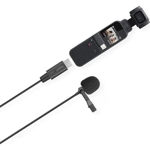USB Type-C Digital Lavalier Microphone for DJI OSMO Pocket Video Gimbal Stabilizer Camera Vlog Film Audio Recording Clip-on Mic